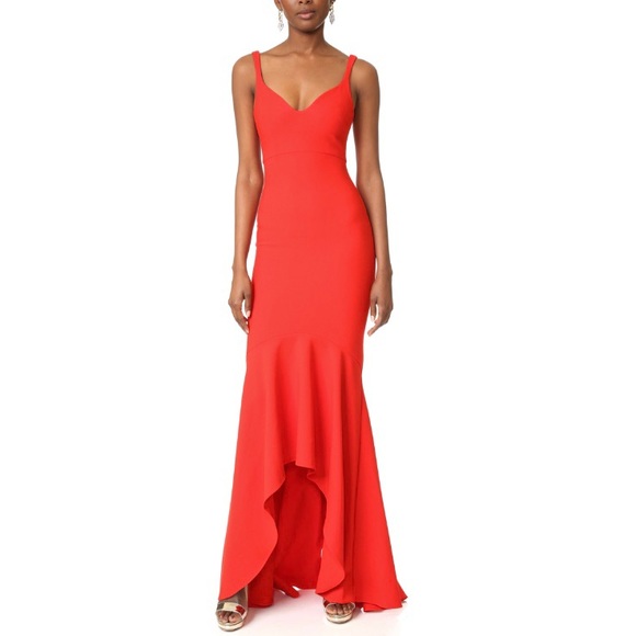 cinq a sept red sade gown